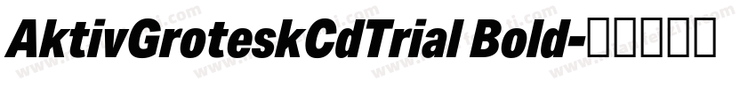 AktivGroteskCdTrial Bold字体转换